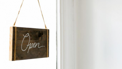 open sign