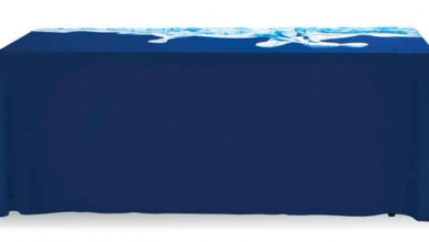 Trade show table throw (Image courtesy Nonstop Signs & Graphics)