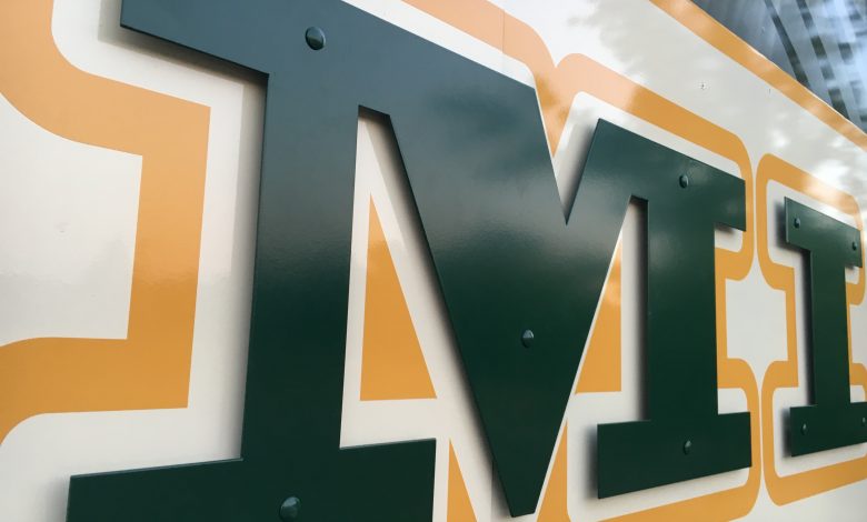 The hardware supporting these letters was intentionally visible and powder coated to match.
