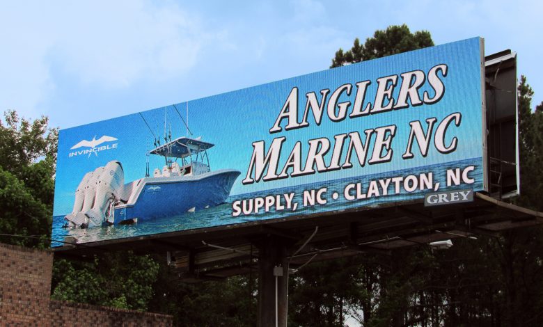 Located in Ocean Isle, North Carolina, this 16mm pixel pitch, 12' x 48' LED digital billboard is comprised of 64 LED module cabinets and is factory assembled in sections for easy installation. (Image courtesy of Optec Displays)