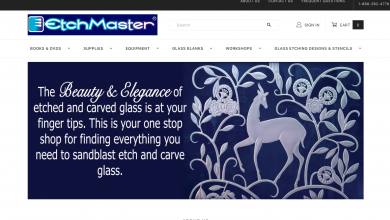 EtchMaster/Professional Glass Consultants website sandcarving