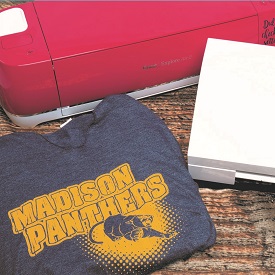 The March 14 webinar will detail how to save time and money with custom transfers using a Cricut or Silhouette hobby-level cutting machine with heat transfer vinyl (HTV).Â 
