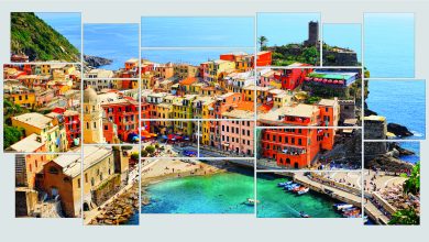 Cinque Terre Italy Photo mosaic AlumaJet