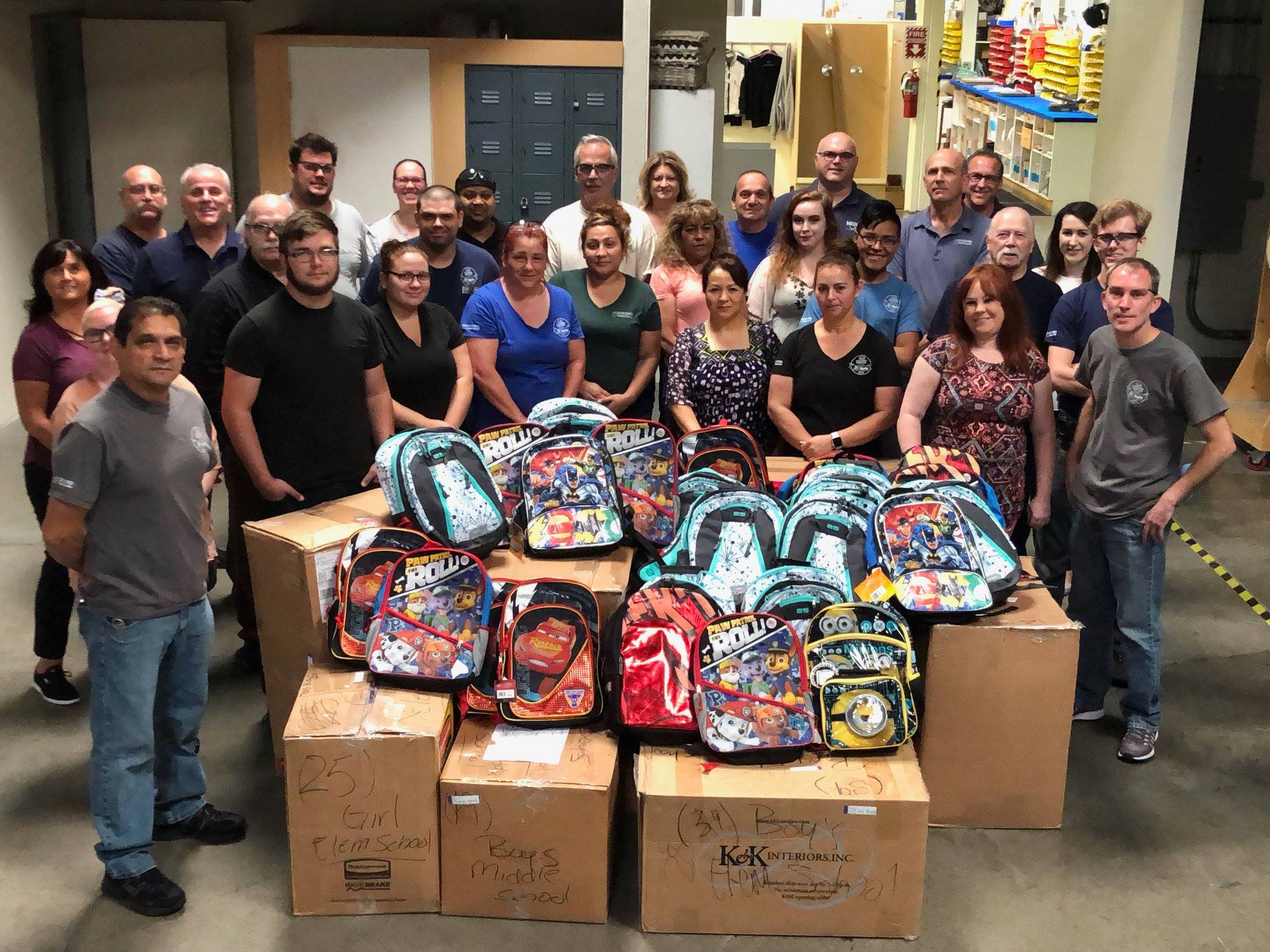 Gyford donated 150 backpacks with school supplies to Education Alliance of Washoe County.