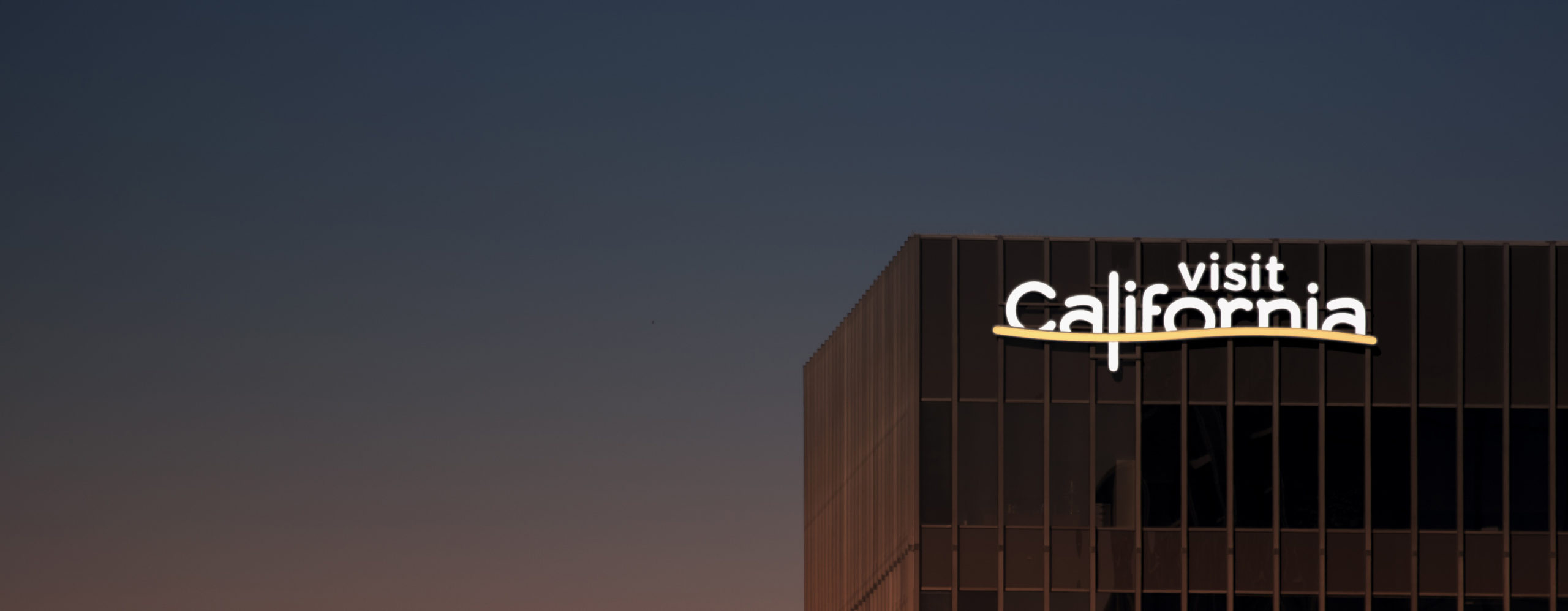 The Visit California sign had very thin letters that needed to be dimmed. Princpal LED's Qwik Mod 1 with a dimmer resulted in evenly lit channel letters. Courtesy of Principal LED.