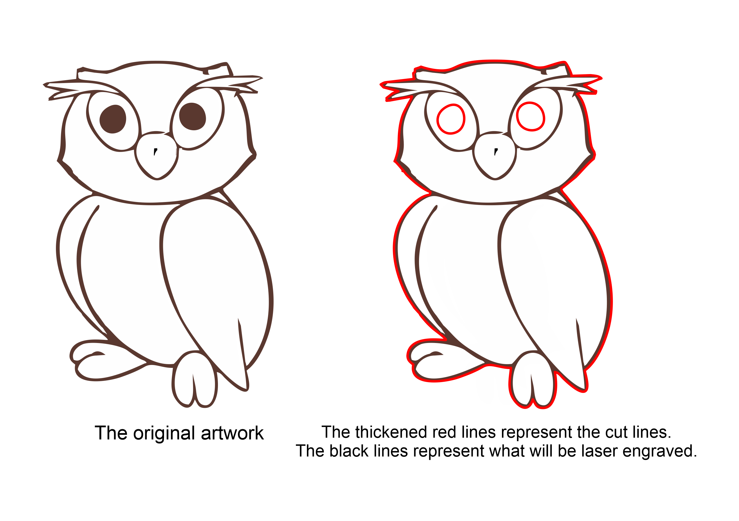 owl applique cutout
