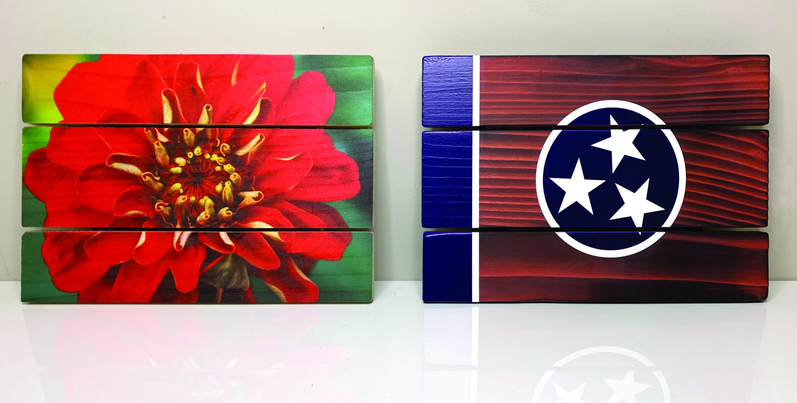 imprinted wood scaled