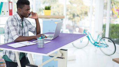 standing desk work station small office space