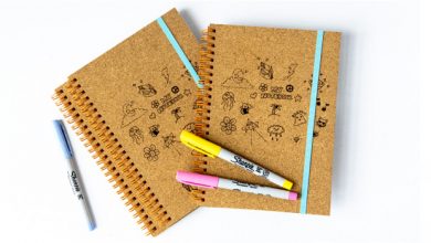 laser engraving cork notebook custom gift school journal doodles
