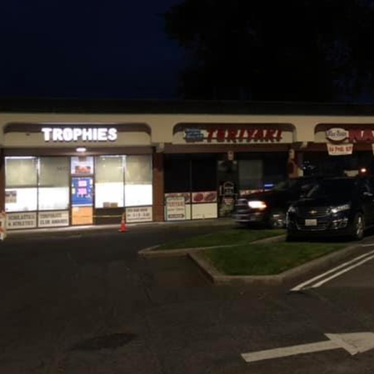 Impressive Trophies Valley Plaza strip mall fire Puyallup Washington