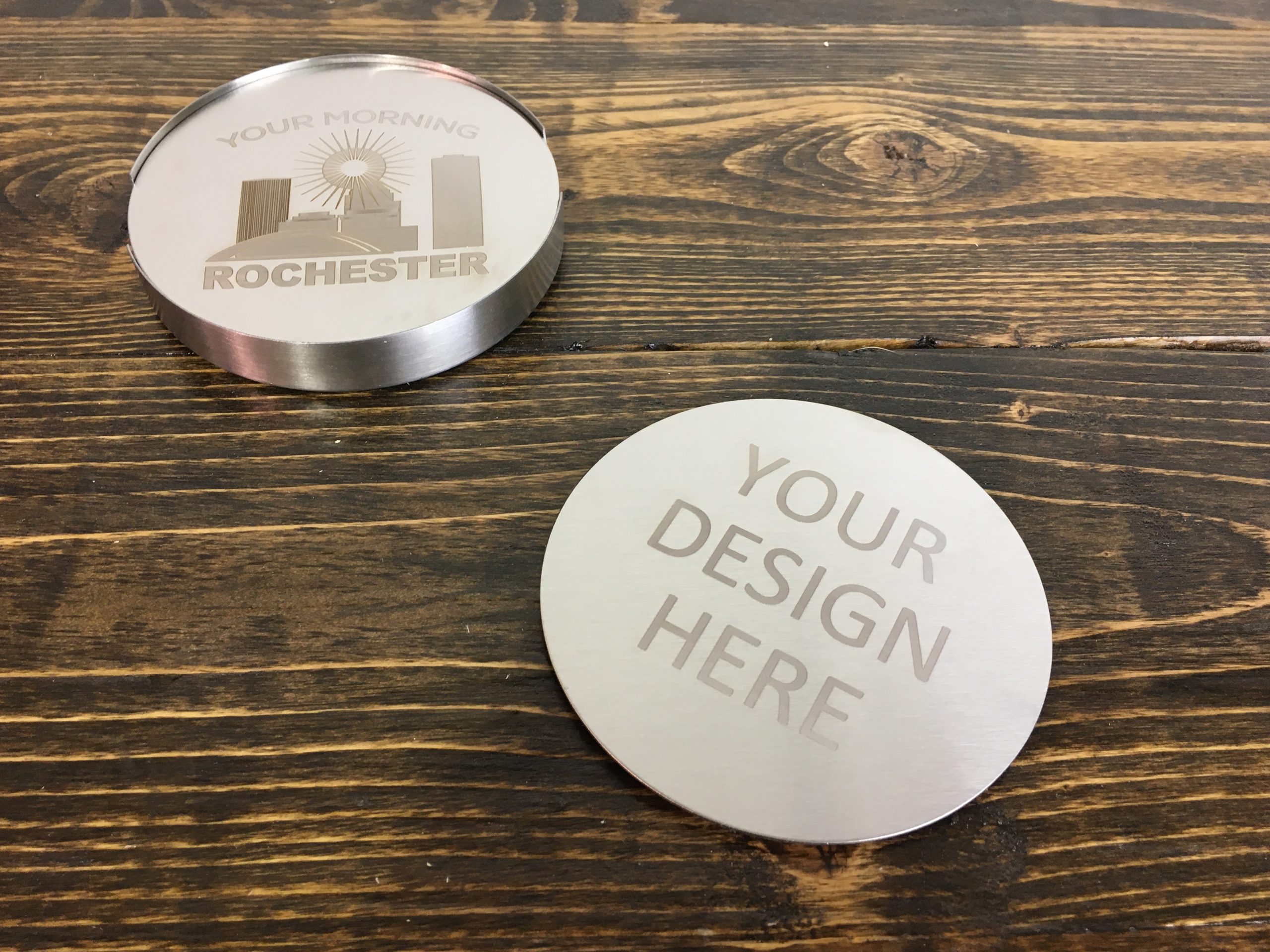Finger Lakes Mercantile provides custom laser engraving on a variety of substrates.