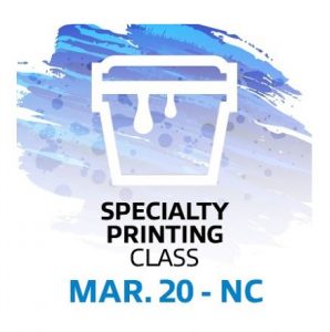 Texsource Screen Printing Supply hosts a Specialty Printing Class at its North Carolina corporate office on March 20. 