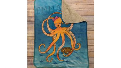 personalized baby blankets sublimation octopus blanket gift decoration