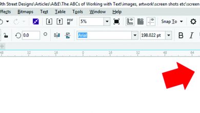 CorelDRAW text alignment modifications