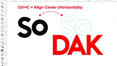 Shon Roti CorelDRAW alignment shortcuts graphic design software vector graphics