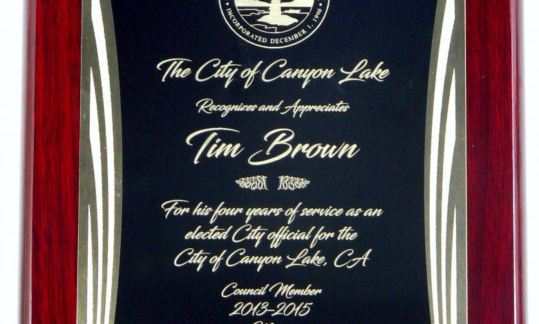 engraved plaque