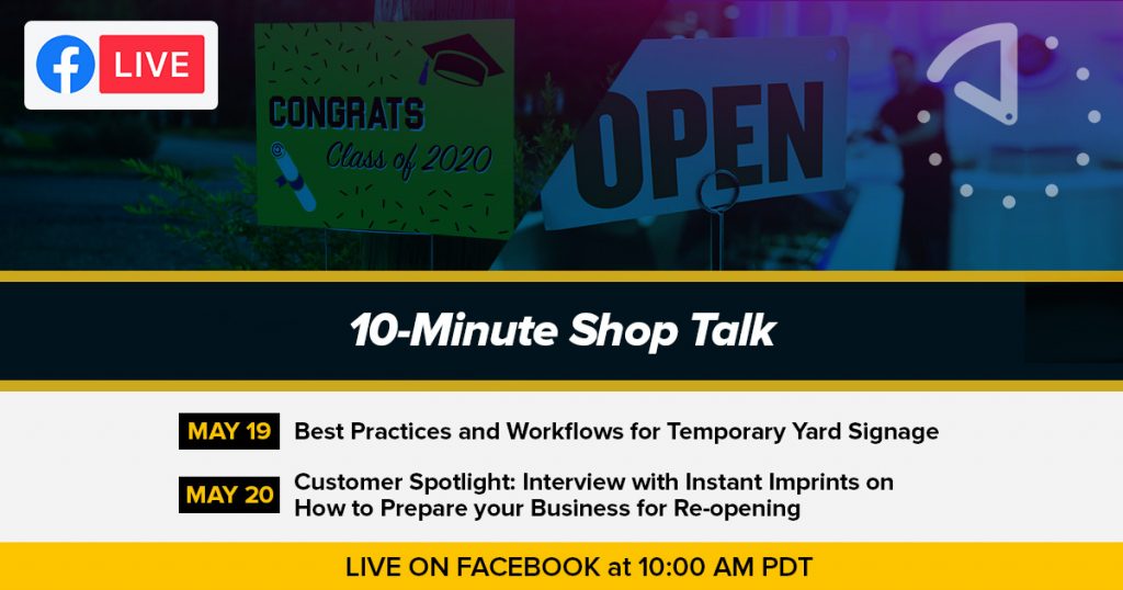 Roland DGA 10 minute Facebook Live Shop Talk sessions 5 19 and 5 20