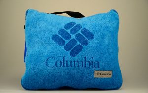 fab blue fleece pillow