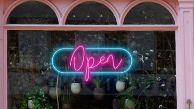 open sign oblong frame