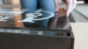 34 assembling laser cut engraved sign