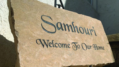 Sandcarved sign