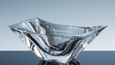 glass crystal bowl award