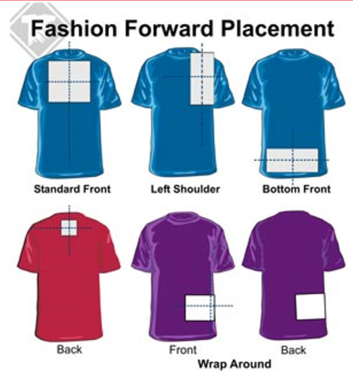 DTF Transfer Placement Guide on T-shirt