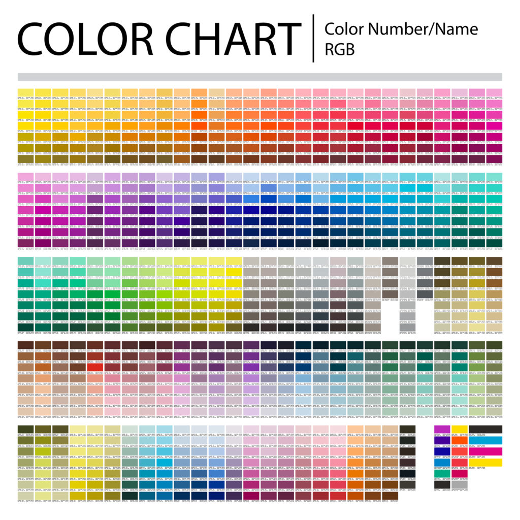 colour printing numbers