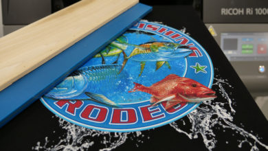 Squeegee on DTG printed Shirt on a DTG printer
