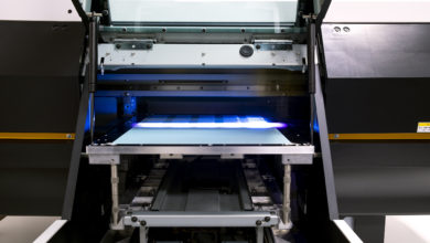 UV printer prints texture images. Printing house