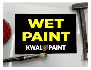 Wet paint sign