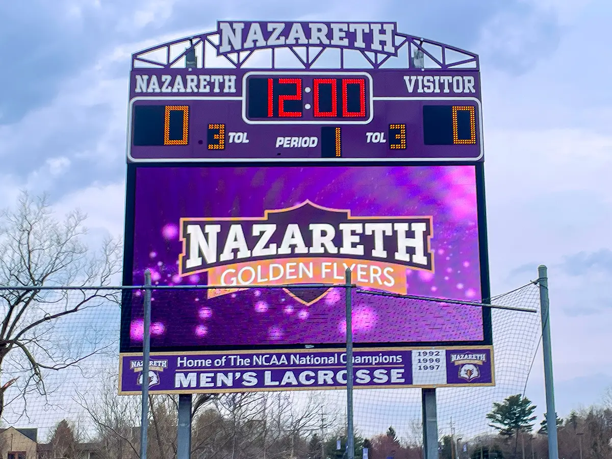 Nazareth College Lacrosse Scoreboard Ulrich Sign Co Inc S 10mm 270x510 WF FB 11518 Rochester NY 169875 169877 9x17 96x18 5x18 1200x900 jpg