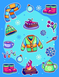 Roland DGA Winter Theme Sticker Sheet