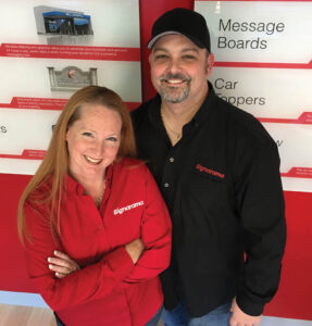 Signarama Bernard and Heather Kincaid in store 1 e1737664163350