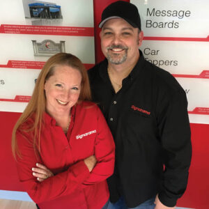 Signarama Bernard and Heather Kincaid in store 1 e1737664163350