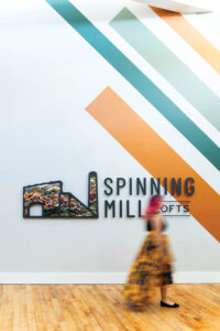 Spinning Mill Lofts Fiber Art Focal Wall 1
