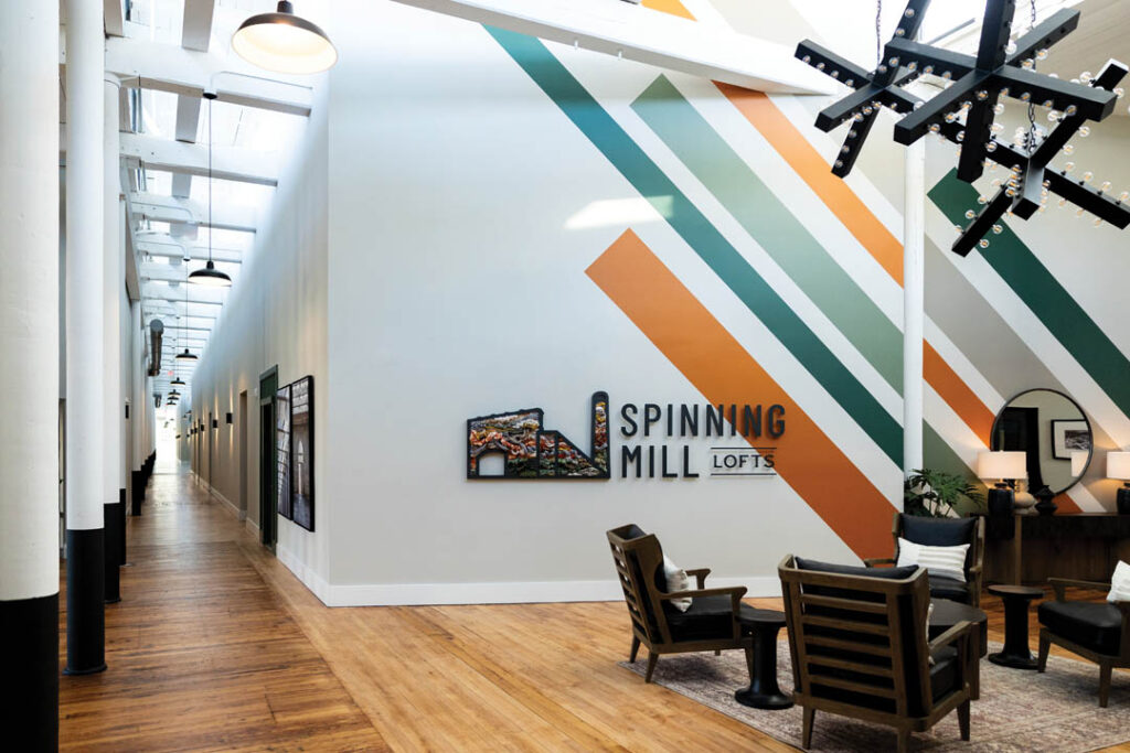 Spinning Mill Lofts Fiber Art Focal Wall 2