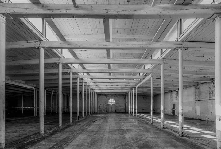 Spinning Mill Lofts Fiber Art Focal Wall Historic Photo 1 e1742497633306