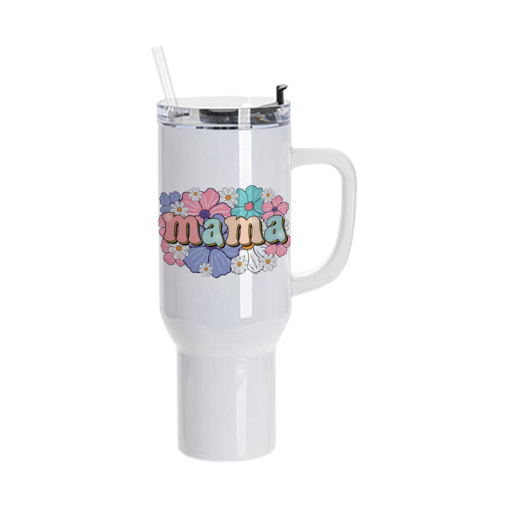 DW40SH W Sublimation Tumbler with Handle 40oz mama 1