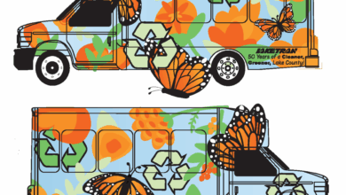 bus wrap design with monarch butterflies - avery dennison