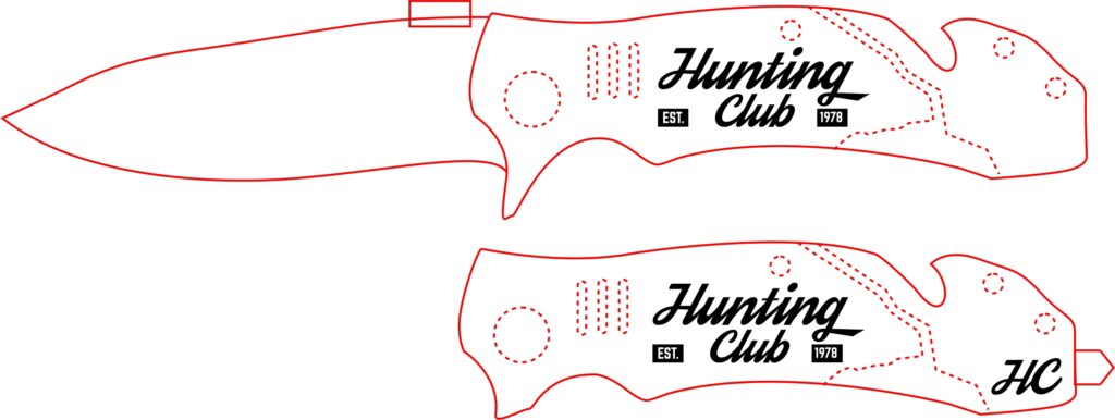 Template with Art on Knife