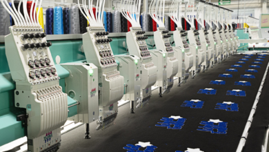world emblem embroidery machines production line