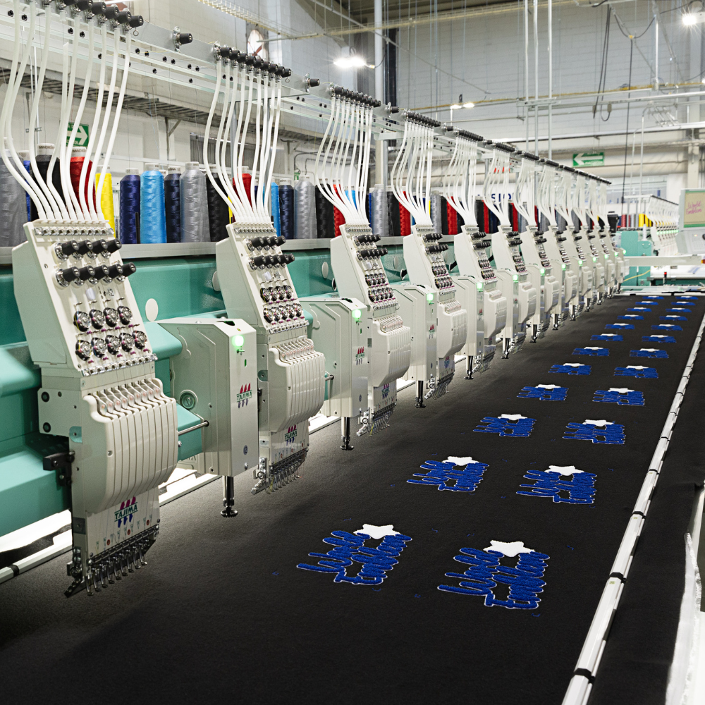 world emblem embroidery machines production line
