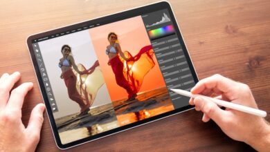 photo editing on a tablet - HDR