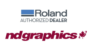Roland DG logo and ND Graphics logo