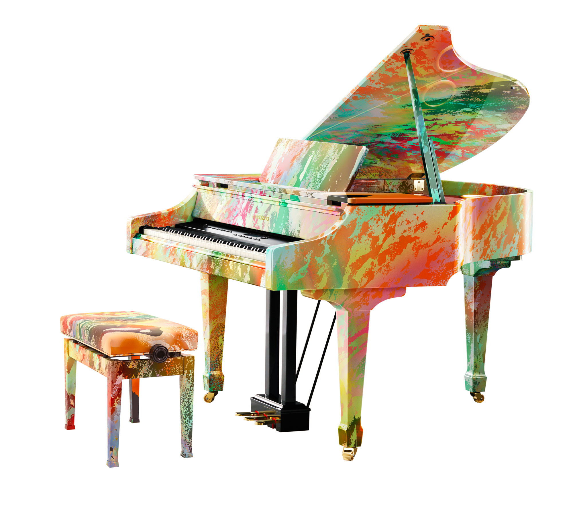 wrapped piano Images courtesy of Roland DG