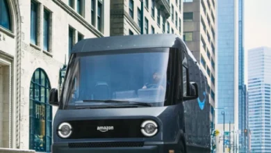 ninja transfers adds amazon ground - photo of amazon delivery van in a city