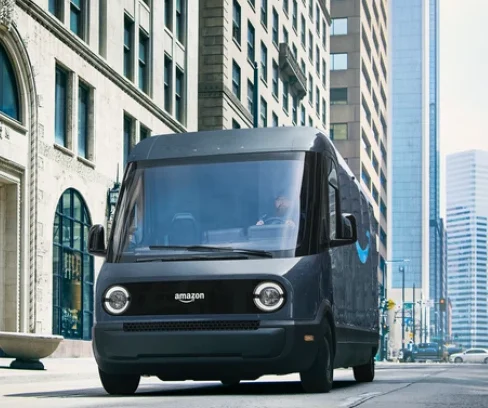 ninja transfers adds amazon ground - photo of amazon delivery van in a city