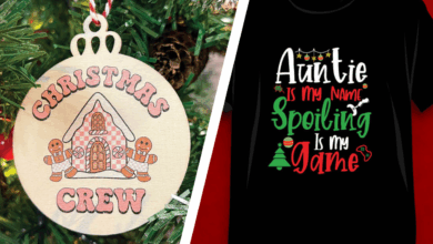 holiday ornament and T-shirt