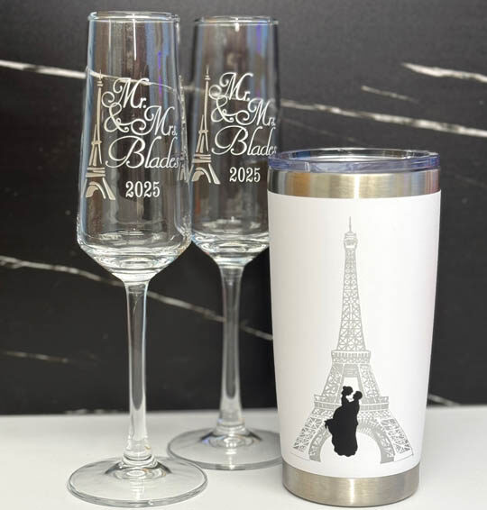 Double etched tumbler champagne flutes e1756837167388